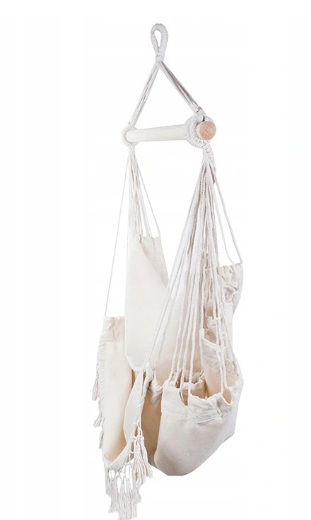 BIAŁY ECRU BOHO HAMAK BRAZYLIJSKI FOTEL NATURALNY